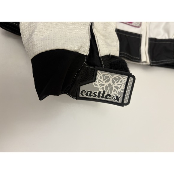 Castle X Snowmobile Racing Jacket White, Black And Gray Womans Size Small - Picture 4 of 6